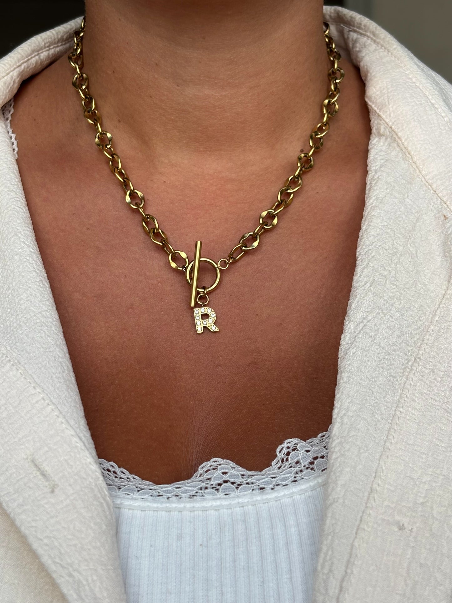 Collier personnalisable Initiale RITAJ