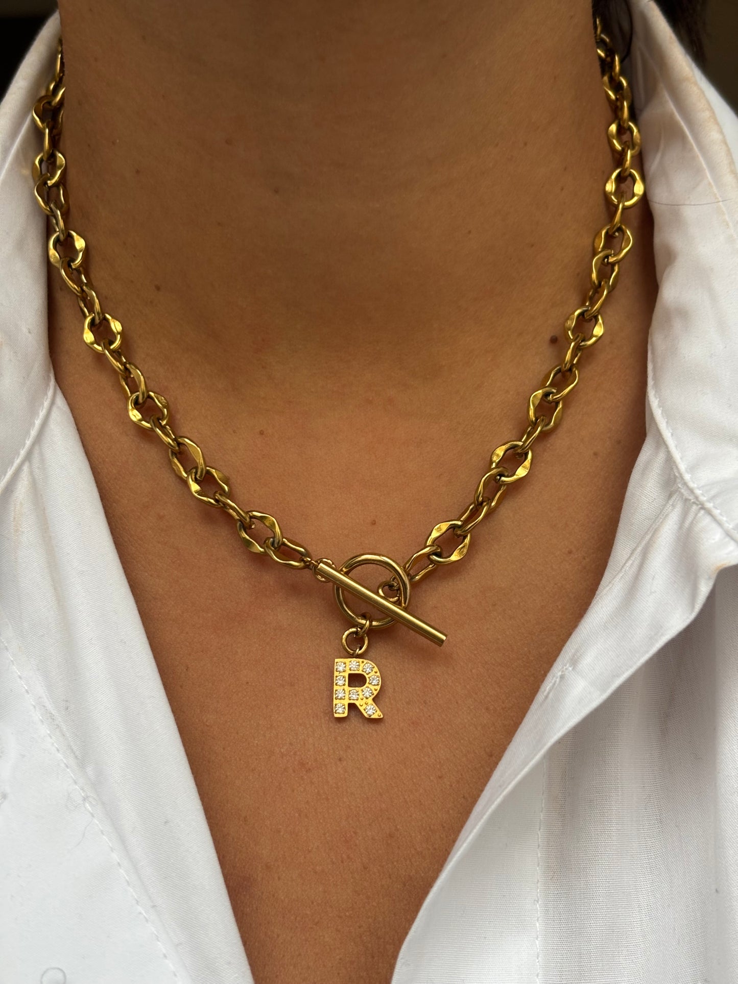 Collier personnalisable Initiale RITAJ