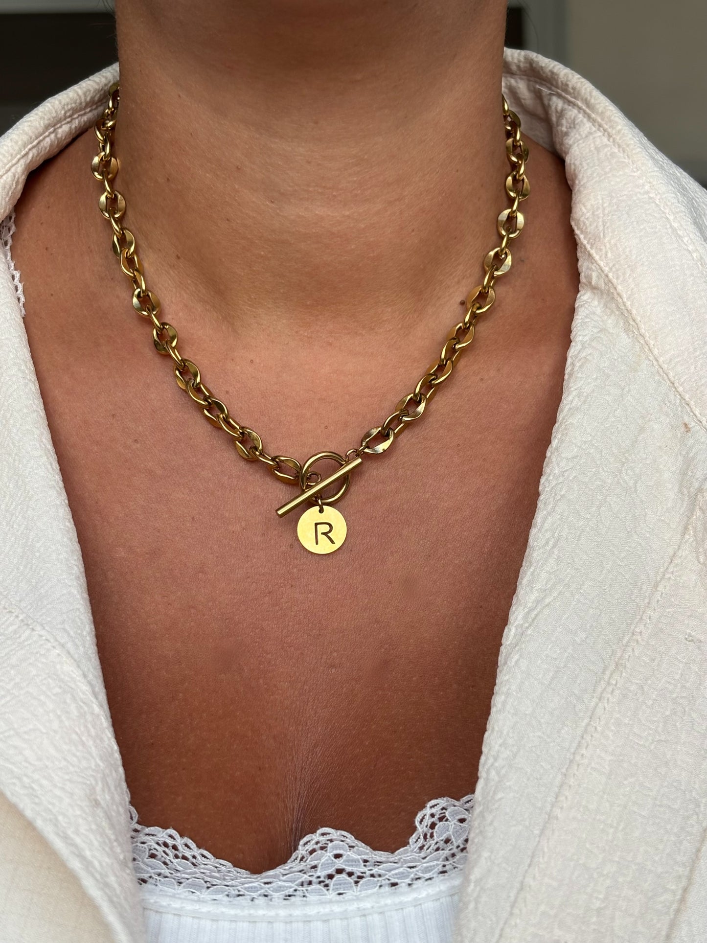 Collier personnalisable Initiale RITAJ