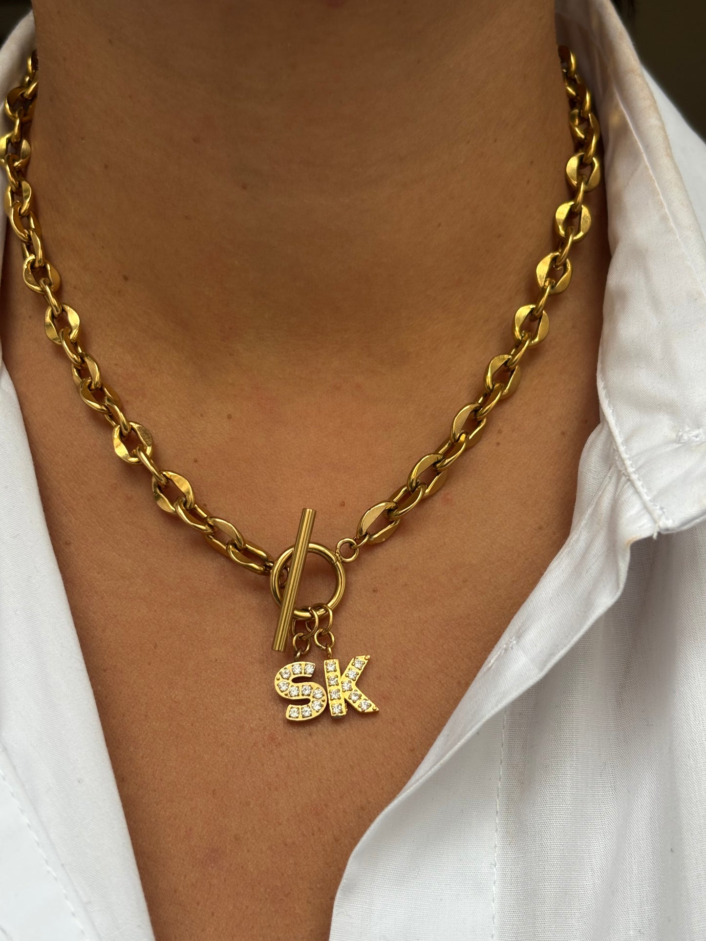 Collier personnalisable Initiale RITAJ