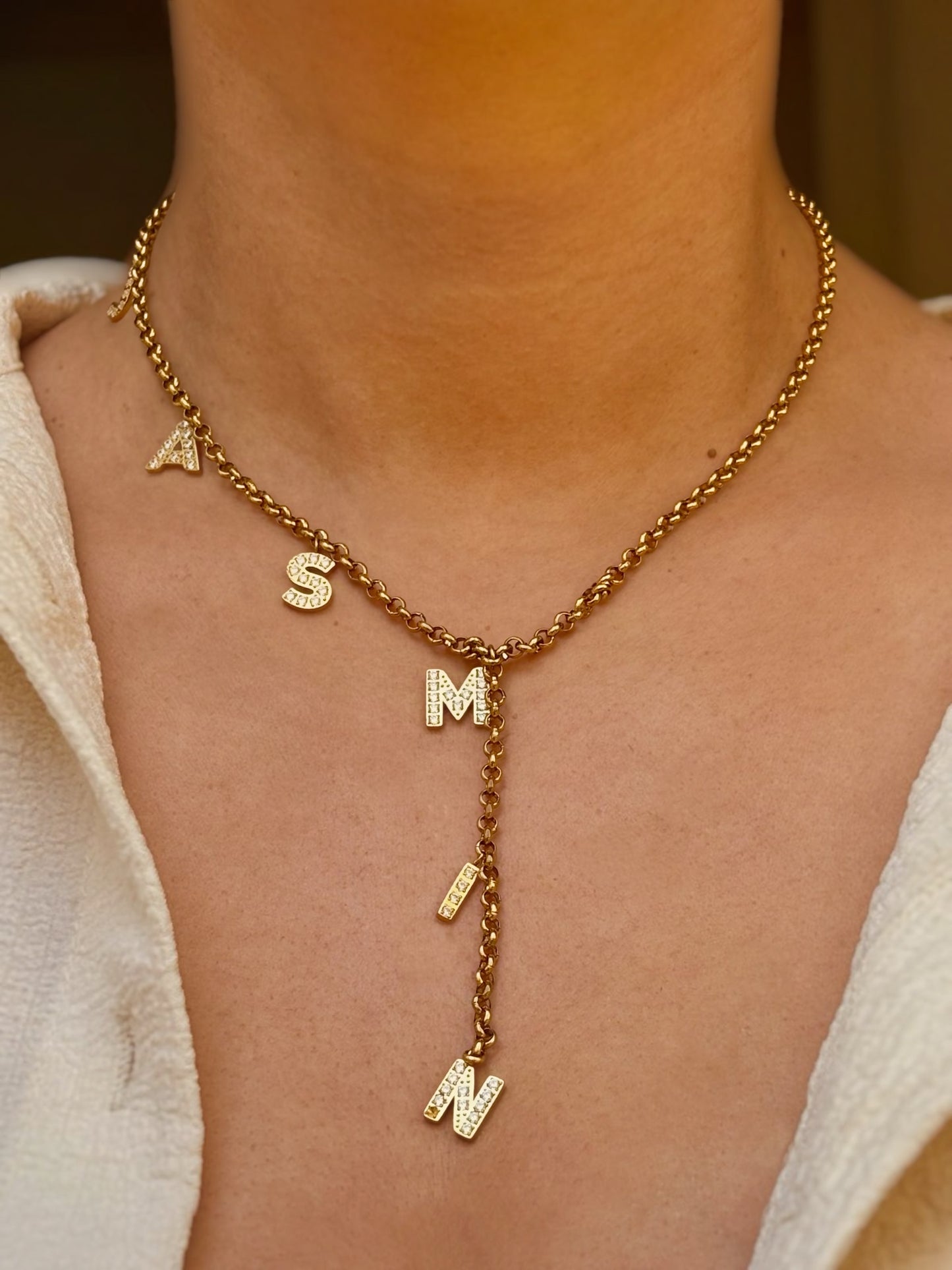 Collier personnalisable Lettres JASMIN